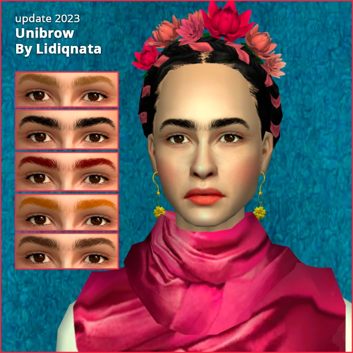 frida kahlo unibrow by lidiqnata for sims 2